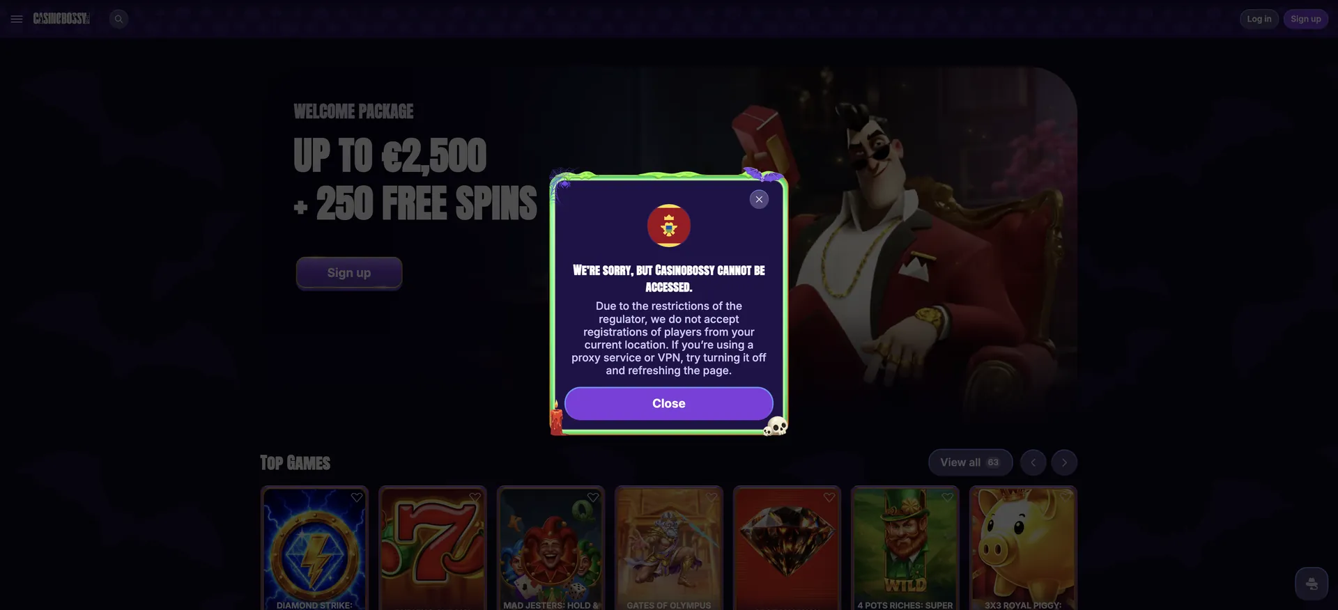 Casinobossy Login